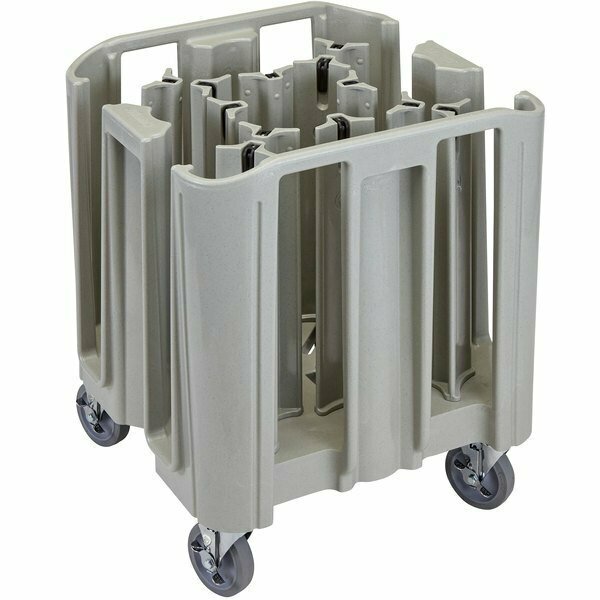 Cambro ADCSC12PKG480 S-Series Speckled Gray Compact Adjustable Dish Dolly / Caddy - 13 / 16 Column 214ADCSC12GY